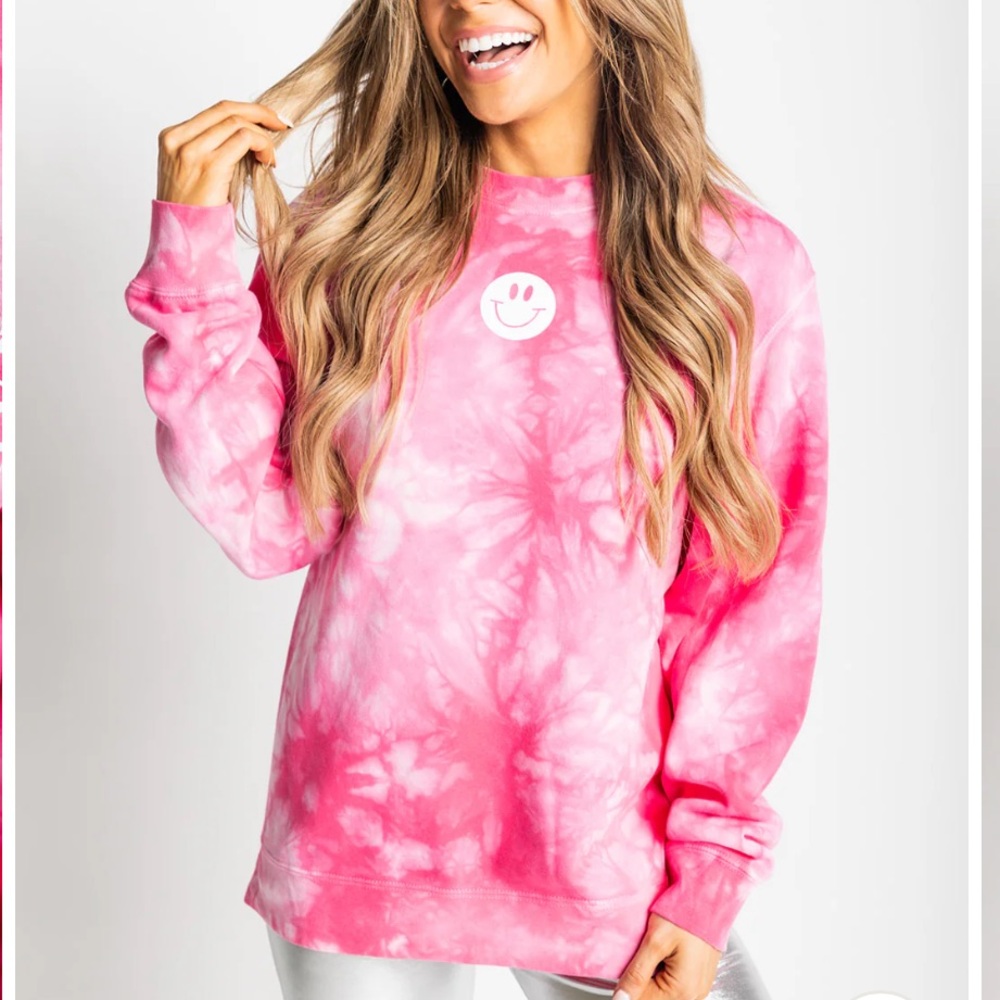 WKNDChasers - Affirmation crewneck pullover - Pink tie dye